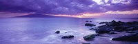 Rocks on coast at sunset, Maui, Hawaii, USA by Panoramic Images - 36" x 12", FulcrumGallery.com brand