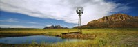 Solitary windmill near a pond, U.S. Route 89, Utah Fine Art Print