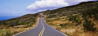 Road passing through hills, Maui, Hawaii, USA Fine Art Print