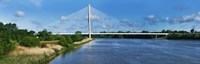 Cable stayed bridge across a river, River Suir, Waterford, County Waterford, Republic of Ireland Fine Art Print