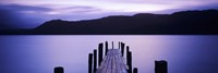 Jetty at Brandelhow Bay, Derwent Water, Lake District National Park, Cumbria, England Fine Art Print