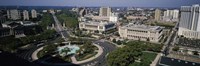 Aerial view of buildings in a city, Logan Circle, Ben Franklin Parkway, Philadelphia, Pennsylvania, USA Fine Art Print