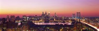 Arial View Of The City At Twilight, Philadelphia, Pennsylvania, USA by Panoramic Images - 27" x 9"