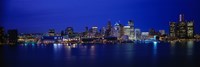 USA, Michigan, Detroit, night Fine Art Print