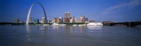 Gateway Arch and city skyline viewed from the Mississippi River, St. Louis, Missouri, USA Fine Art Print