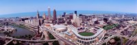 Aerial View Of Jacobs Field, Cleveland, Ohio, USA Fine Art Print