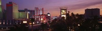 Casinos At Twilight, Las Vegas, Nevada, USA Fine Art Print