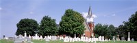 Cemetery in front of a church, Clynmalira Methodist Cemetery, Baltimore, Maryland, USA by Panoramic Images - 27" x 9"