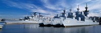 Warships at a naval base, Philadelphia, Philadelphia County, Pennsylvania, USA by Panoramic Images - 27" x 9"