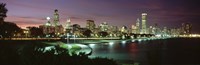 Chicago Lit Up at Night Fine Art Print