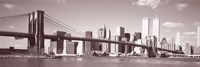 Brooklyn Bridge, Hudson River, NYC, New York City, New York State, USA by Panoramic Images - 27" x 9"