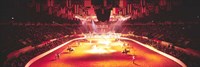 Group of people performing with horses in a stadium, 100th Stock Show And Rodeo, Fort Worth, Texas, USA Fine Art Print