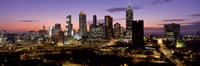Skyline At Dusk, Cityscape, Skyline, City, Atlanta, Georgia, USA Fine Art Print
