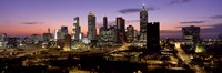 Skyline At Dusk, Cityscape, Skyline, City, Atlanta, Georgia, USA Fine Art Print