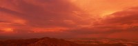 Storm clouds over mountains at sunset, South Mountain Park, Phoenix, Arizona, USA Fine Art Print