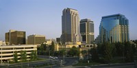 Skyscrapers in a city, Sacramento, California, USA Fine Art Print