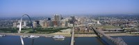 High angle view of buildings in a city, St. Louis, Missouri, USA Fine Art Print