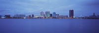 Norfolk, Virginia Skyline at Night Fine Art Print