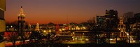 Buildings lit up at night, La Giralda, Kansas City, Missouri, USA Framed Print