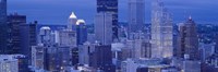 Buildings in a city lit up at dusk, Pittsburgh, Pennsylvania, USA by Panoramic Images - 27" x 9" - $28.99