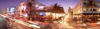 Ocean Drive at Night, Miami, Florida Fine Art Print