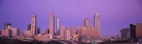Skyscrapers against a purple sky, Atlanta, Georgia, USA Fine Art Print