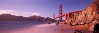 Golden Gate Bridge and Mountain View by Panoramic Images - 27" x 9"