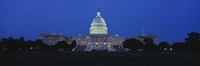 Government building lit up at dusk, Capitol Building, Washington DC, USA by Panoramic Images - 27" x 9"