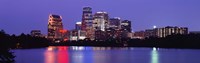 US, Texas, Austin, skyline, night by Panoramic Images - 27" x 9"