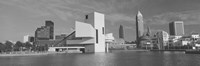 Buildings at the waterfront, Rock And Roll Hall of Fame, Cleveland, Ohio, USA by Panoramic Images - 27" x 9"