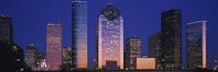 Houston Skyscrapers at Night Texas