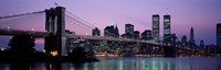 Brooklyn Bridge at night, New York Fine Art Print