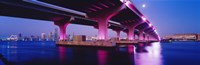 MacArthur Causeway Biscayne Bay Miami FL USA Fine Art Print