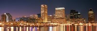 Baltimore Lit Up at Dusk, Maryland Fine Art Print