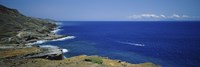 High angle view of a coastline, Oahu, Hawaii Islands, USA Fine Art Print