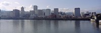 Skyscrapers along the river, Portland, Oregon, USA by Panoramic Images - 27" x 9"