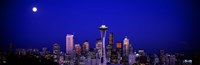Moonrise Seattle Washington State USA