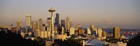 High angle view of buildings in a city, Seattle, Washington State, USA Fine Art Print