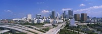 High angle view of elevated roads with buildings in the background, Atlanta, Georgia, USA Fine Art Print