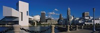 Building at the waterfront, Rock And Roll Hall Of Fame, Cleveland, Ohio, USA by Panoramic Images - 27" x 9"