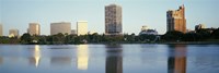 Lake Merritt with skyscrapers, Oakland, California Fine Art Print