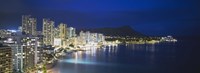 Buildings On The Waterfront, Waikiki, Honolulu, Oahu, Hawaii, USA Fine Art Print