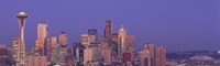 USA, Washington, Seattle, cityscape at twilight Fine Art Print