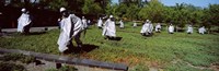 USA, Washington DC, Korean War Memorial, Statues in the field Fine Art Print