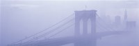 Brooklyn Bridge in the fog Fine Art Print