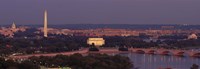 USA, Washington DC, aerial, night Fine Art Print