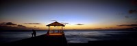 Tourists on a pier, Waikiki Beach, Waikiki, Honolulu, Oahu, Hawaii, USA Fine Art Print