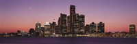 Detroit at dusk, Michigan Fine Art Print