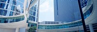 Low angle view of skyscrapers, Enron Center, Houston, Texas, USA Fine Art Print