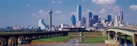 Office Buildings In A City, Dallas, Texas, USA Fine Art Print
